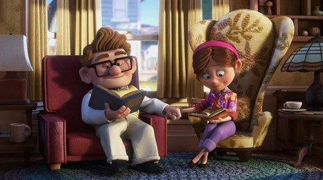 Carl and Ellie in their chairs | MouseMingle.com