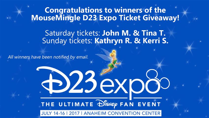 D23 Expo 2017 Ticket Winners | MouseMingle.com